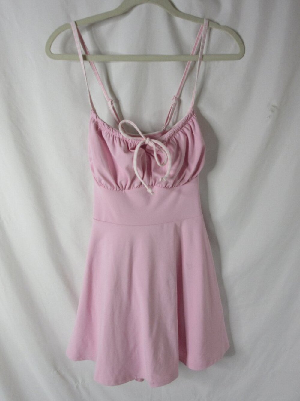 Blogilates Tie Front Twirl Active Dress Light Pink *read details* Size Large NWT